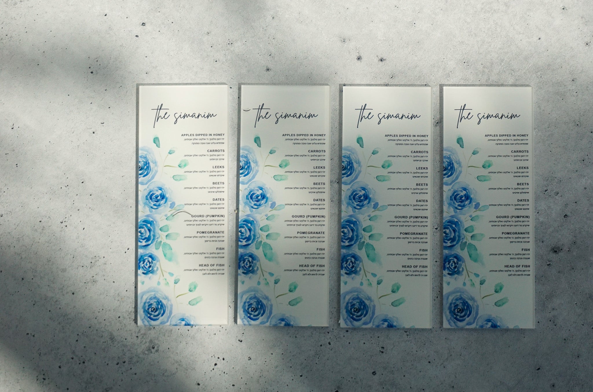 Blue Flowers | Simanim Cards