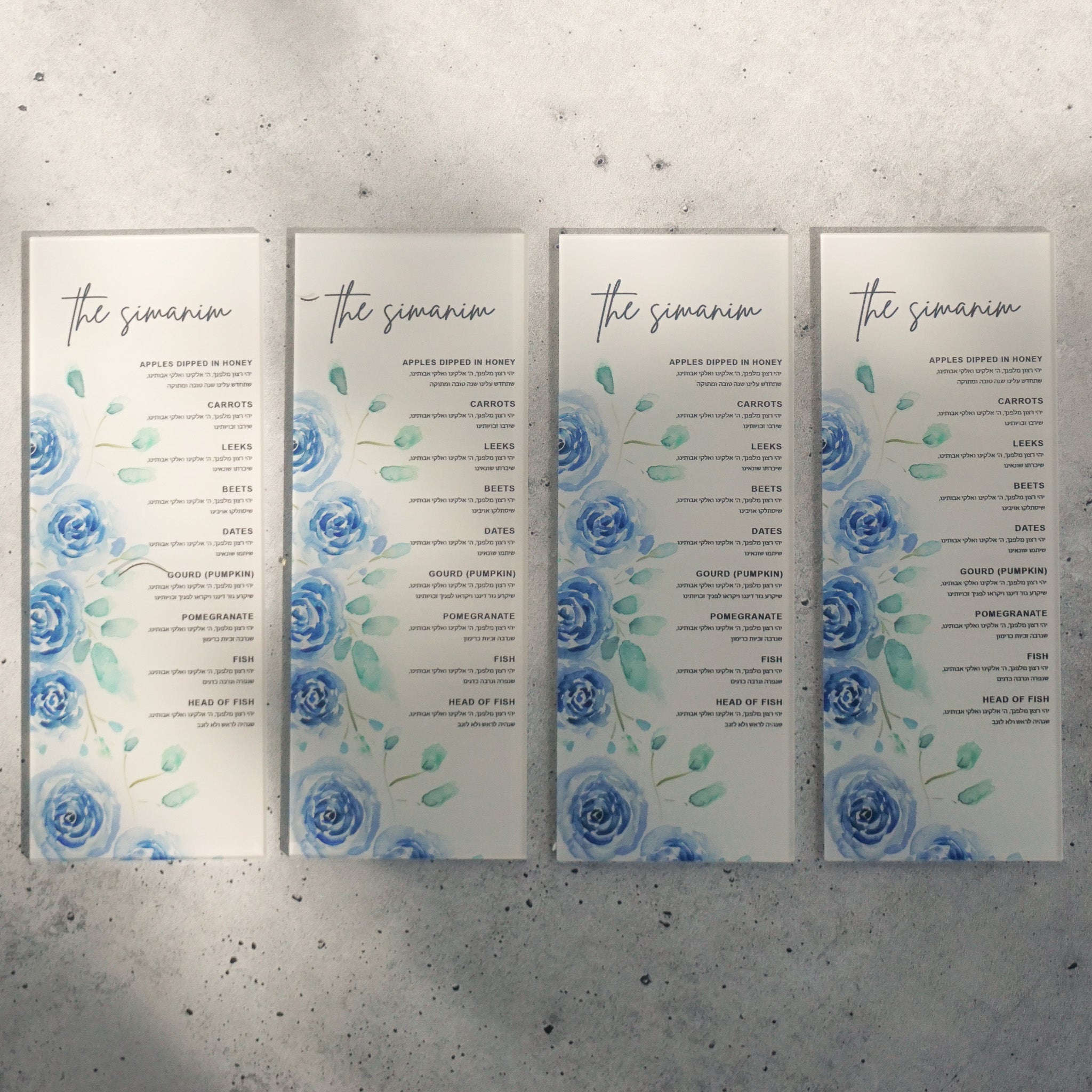 Blue Flowers | Simanim Cards