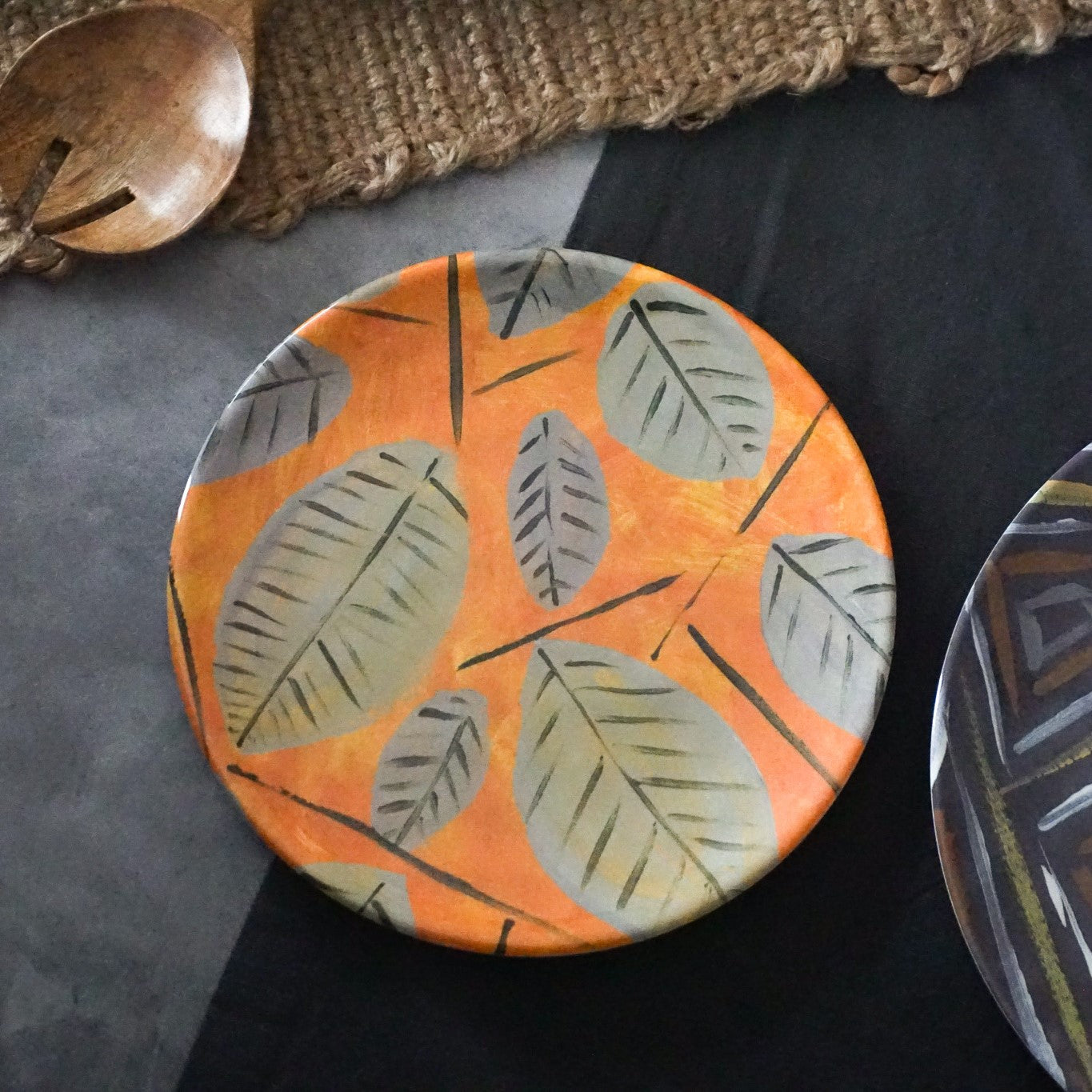 Mustard Leaves Plates | Set of 8