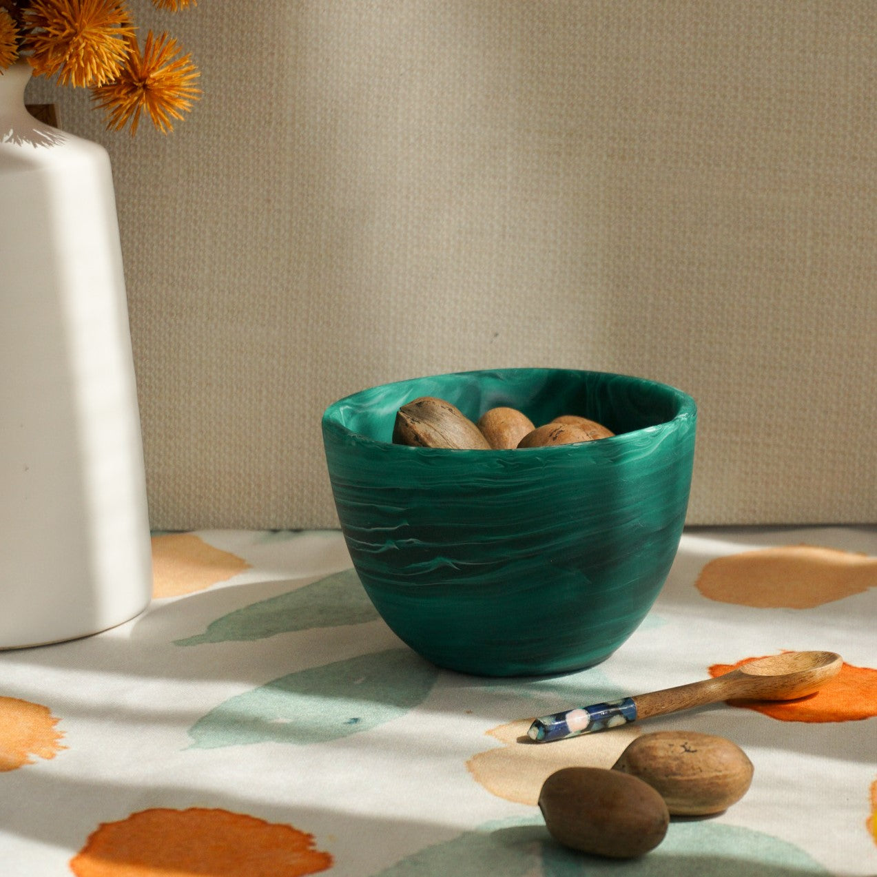 Deep Forest Nut Bowl + Spoon