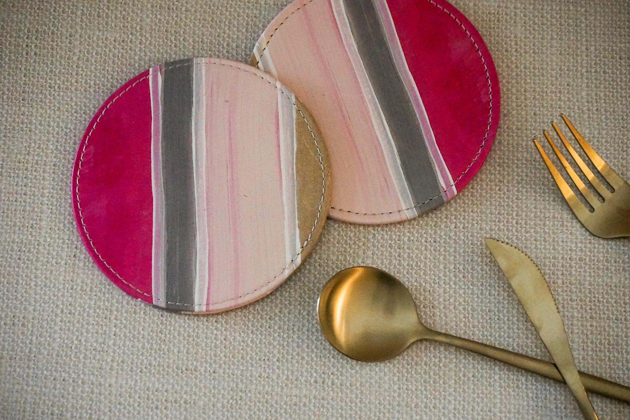 Pink Sunset Coasters | Set of 4