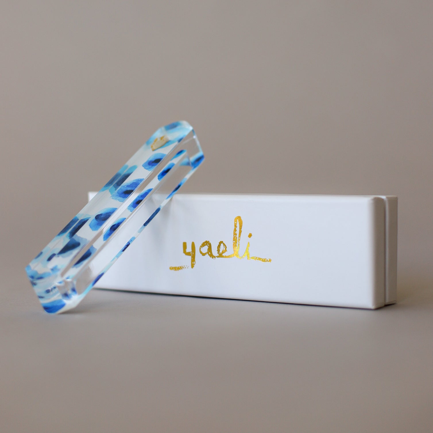 Acrylic Mezuzah | Blue Roses