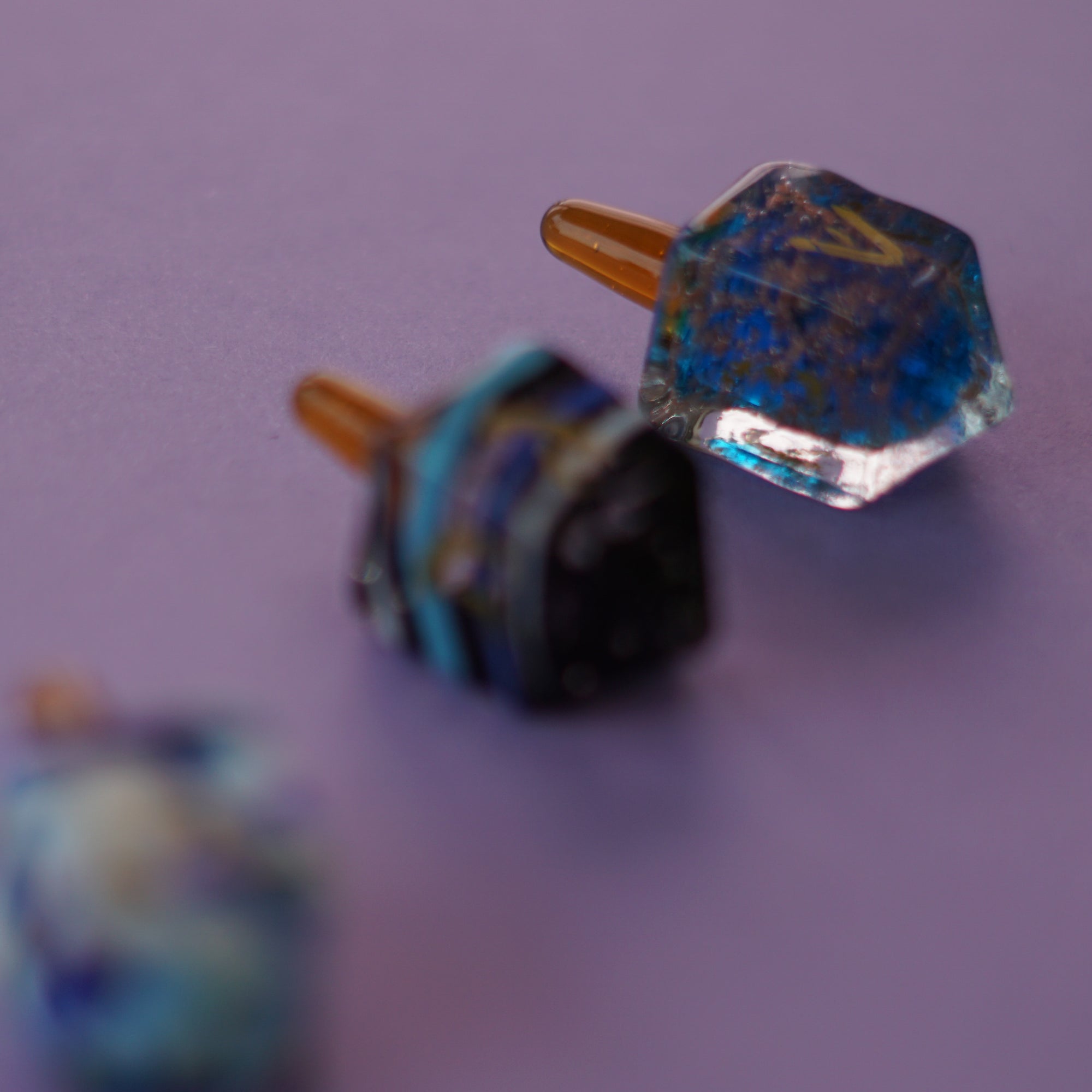 Hand Blown Murano Glass Dreidels