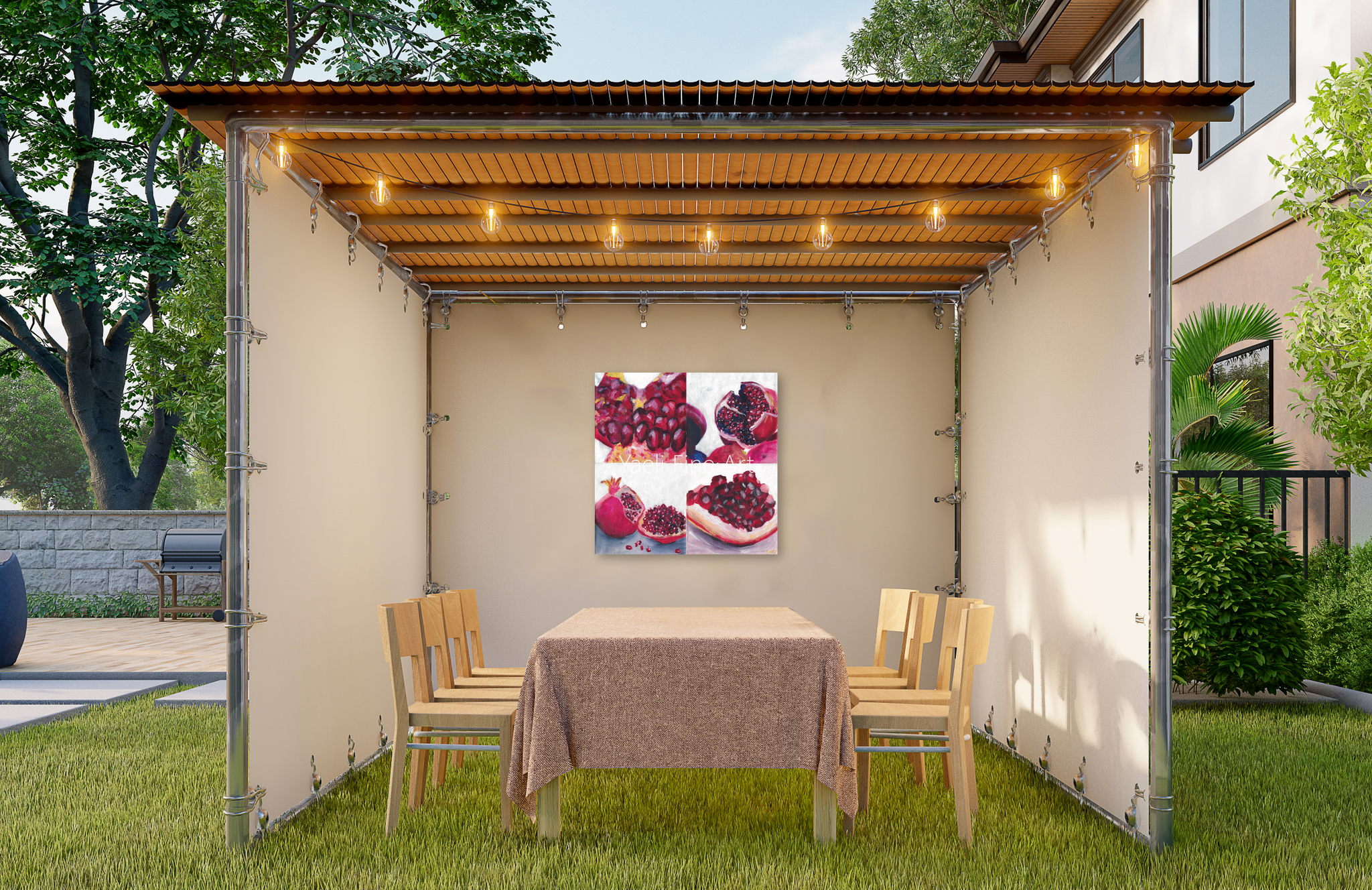 Sukkah Prints - Pomegranate Richness - Artwork for your Sukkah