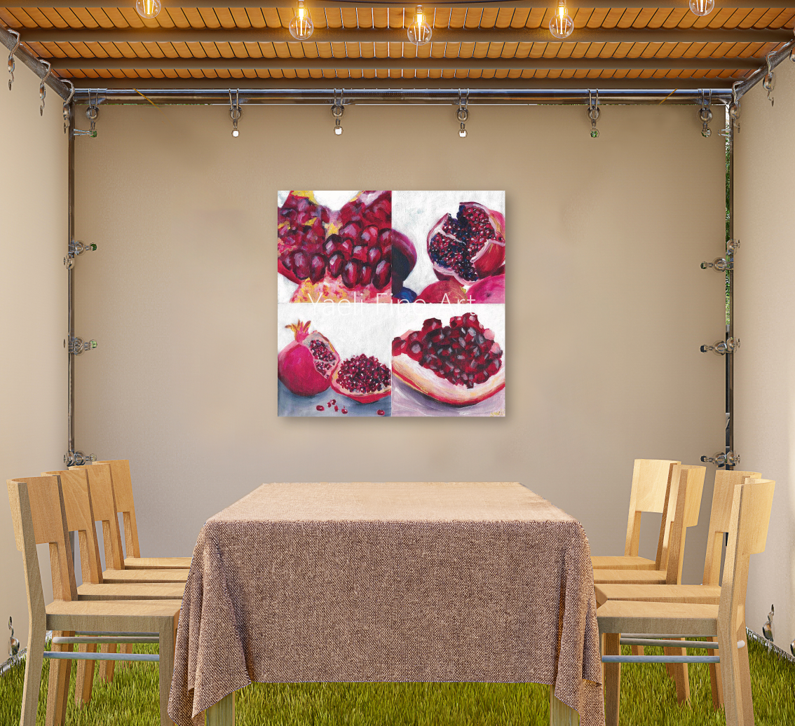 Sukkah Print | Pomegranate Richness | Artwork for your Sukkah