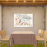 Sukkah Print | Shivat Haminim in Watercolor - Artwork for your Sukkah