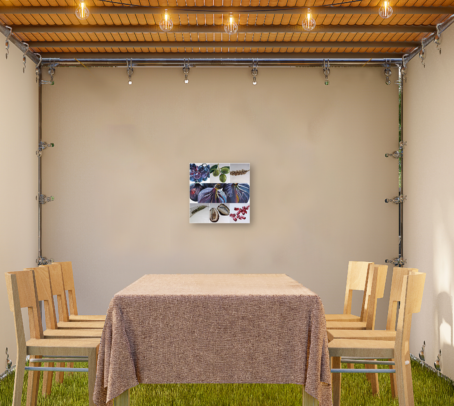 Sukkah Print | The ACRYLIC Shivat Haminim | Artwork for your Sukkah