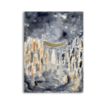 Blue watercolor chuppah painting