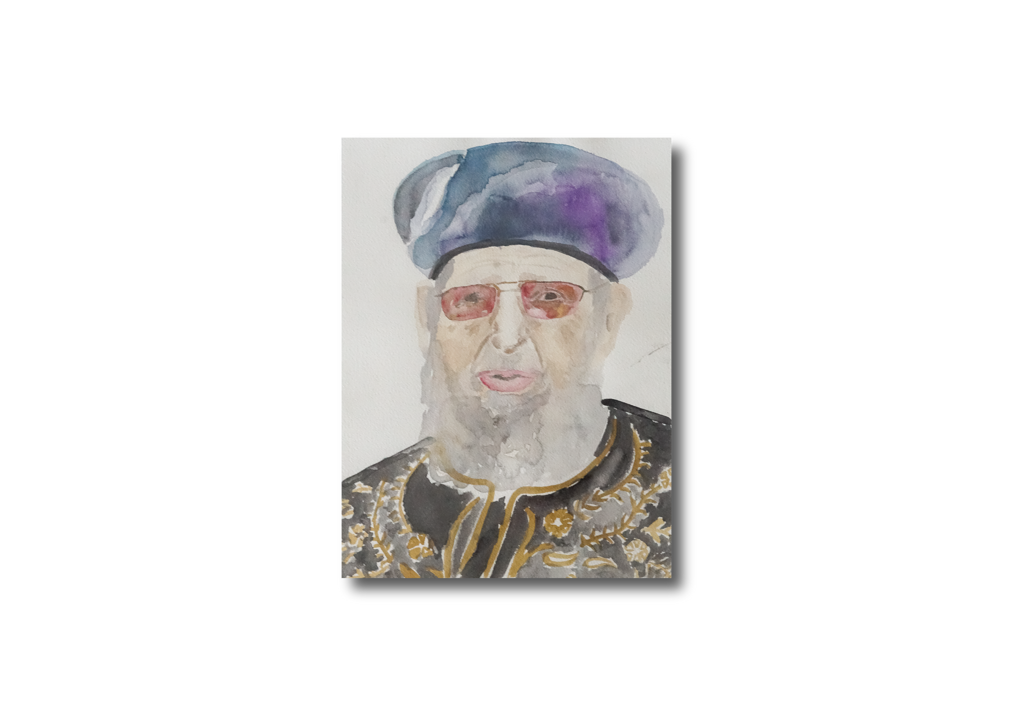 Rav Ovadiah Yosef Watercolor