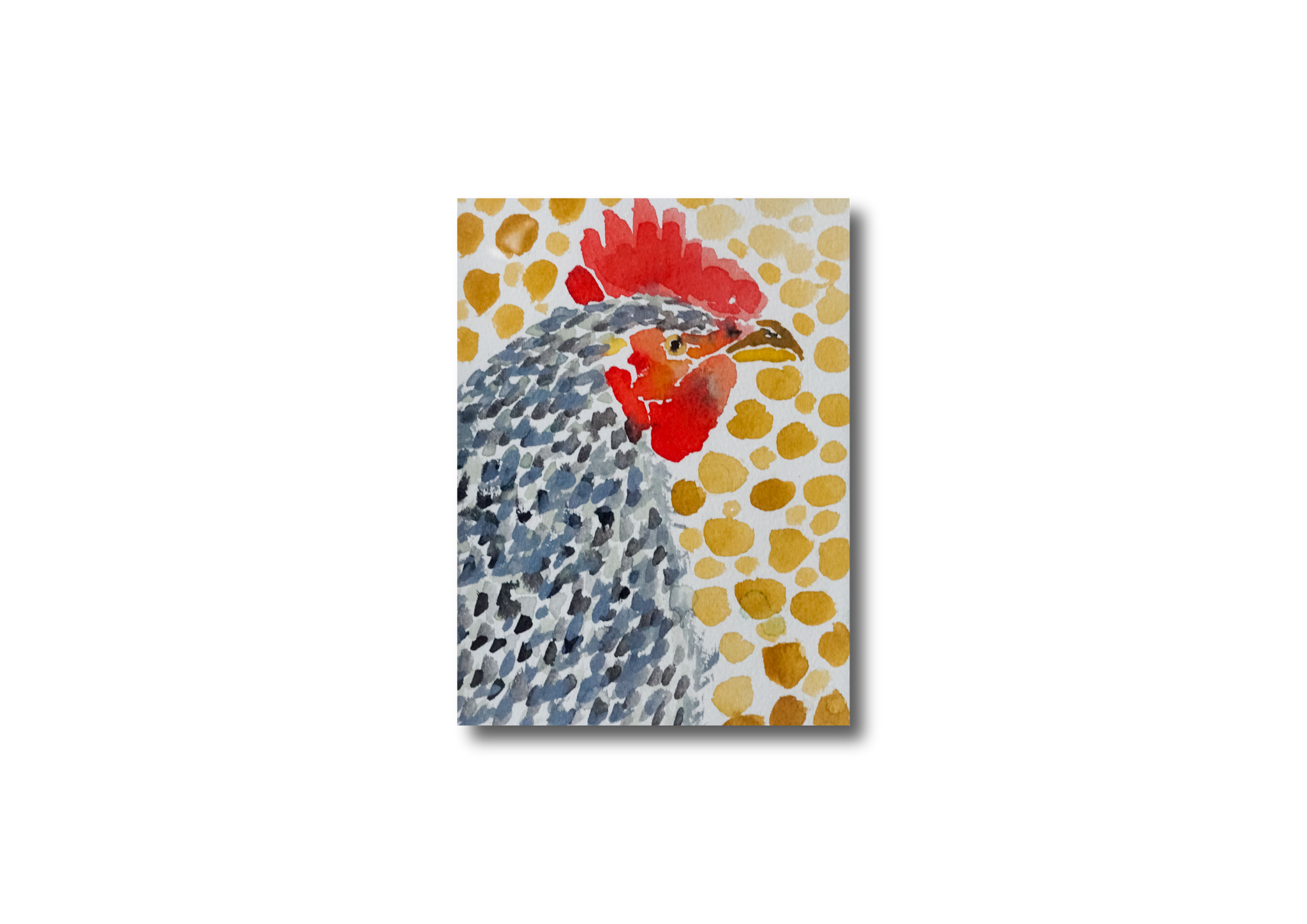 Rooster 2 Mini Watercolor