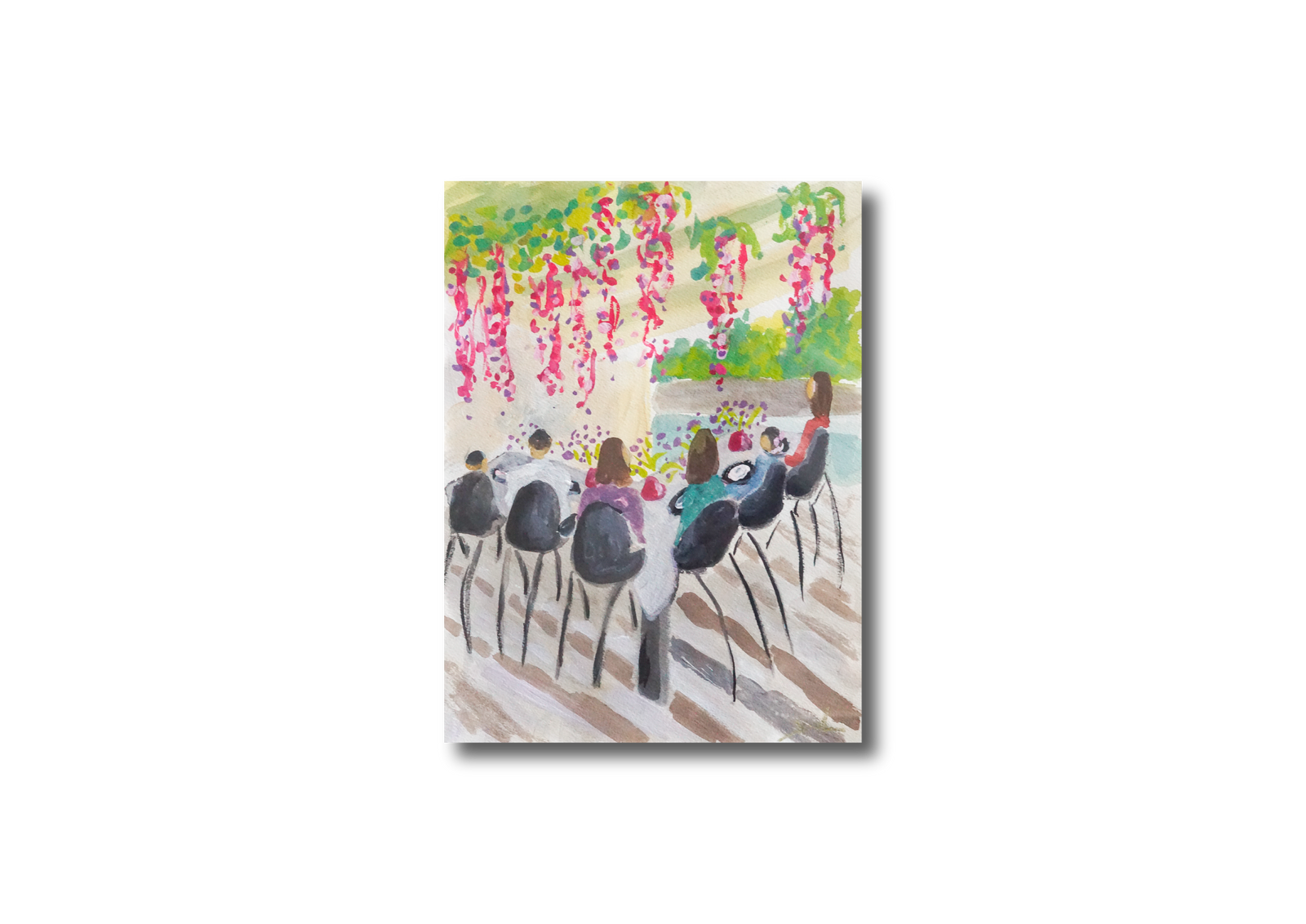 Sukkah Dinner Watercolor
