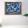 Blue Abstract Chassidim painting