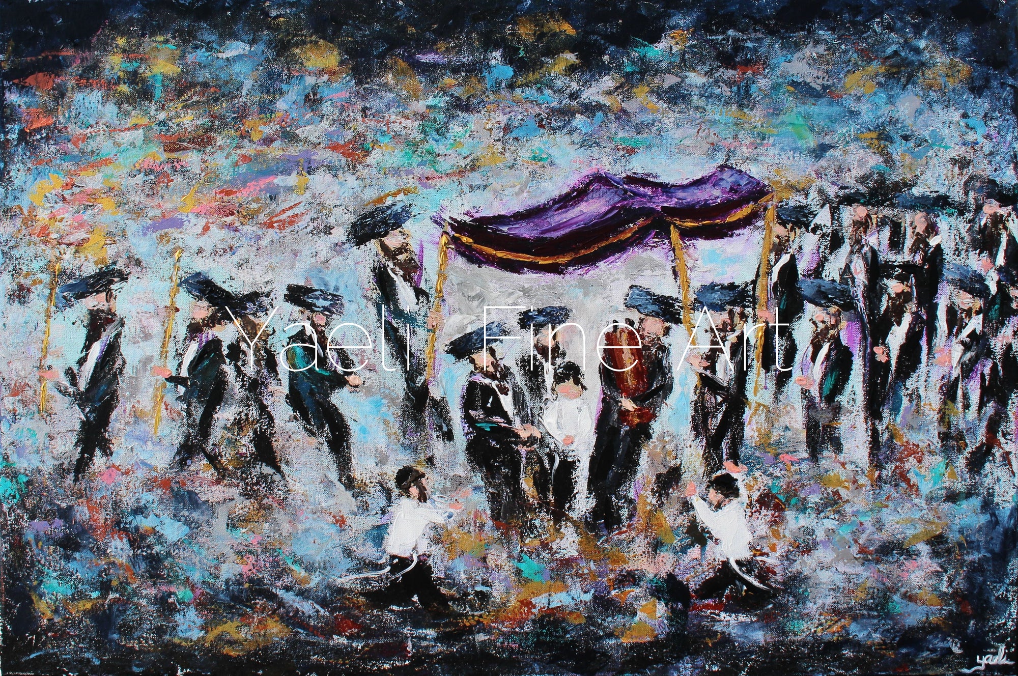 Hachnasat Sefer Torah - Blue (SOLD)