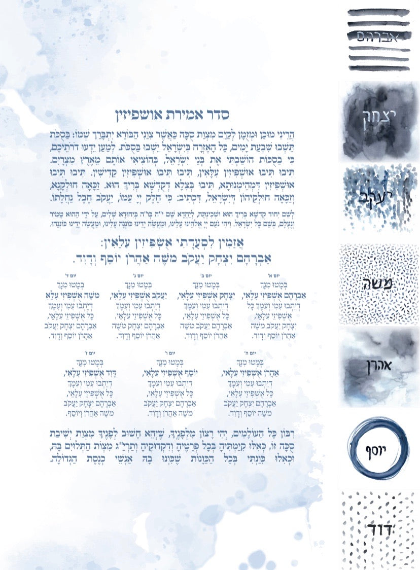 Sukkah Print | Ushpizin Blessings