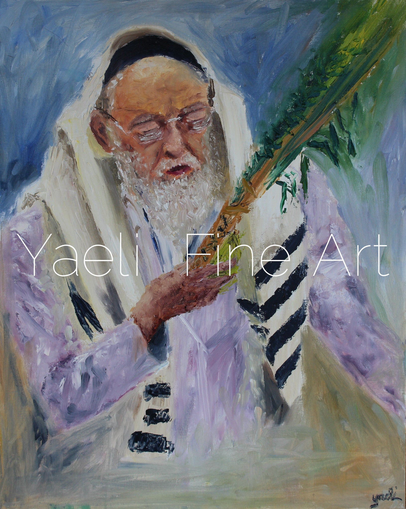 Sukkah Print - Rav Elyashiv - Judaic Art