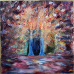 Shabbos Candles to Heaven (SOLD) - Judaic Art