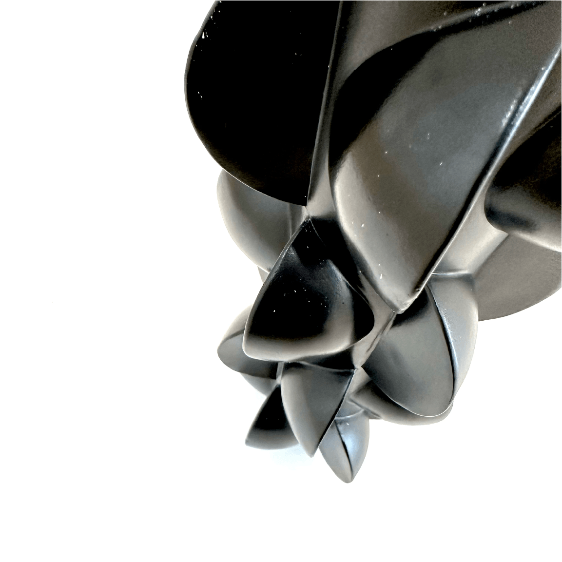 Black Wedge Vase
