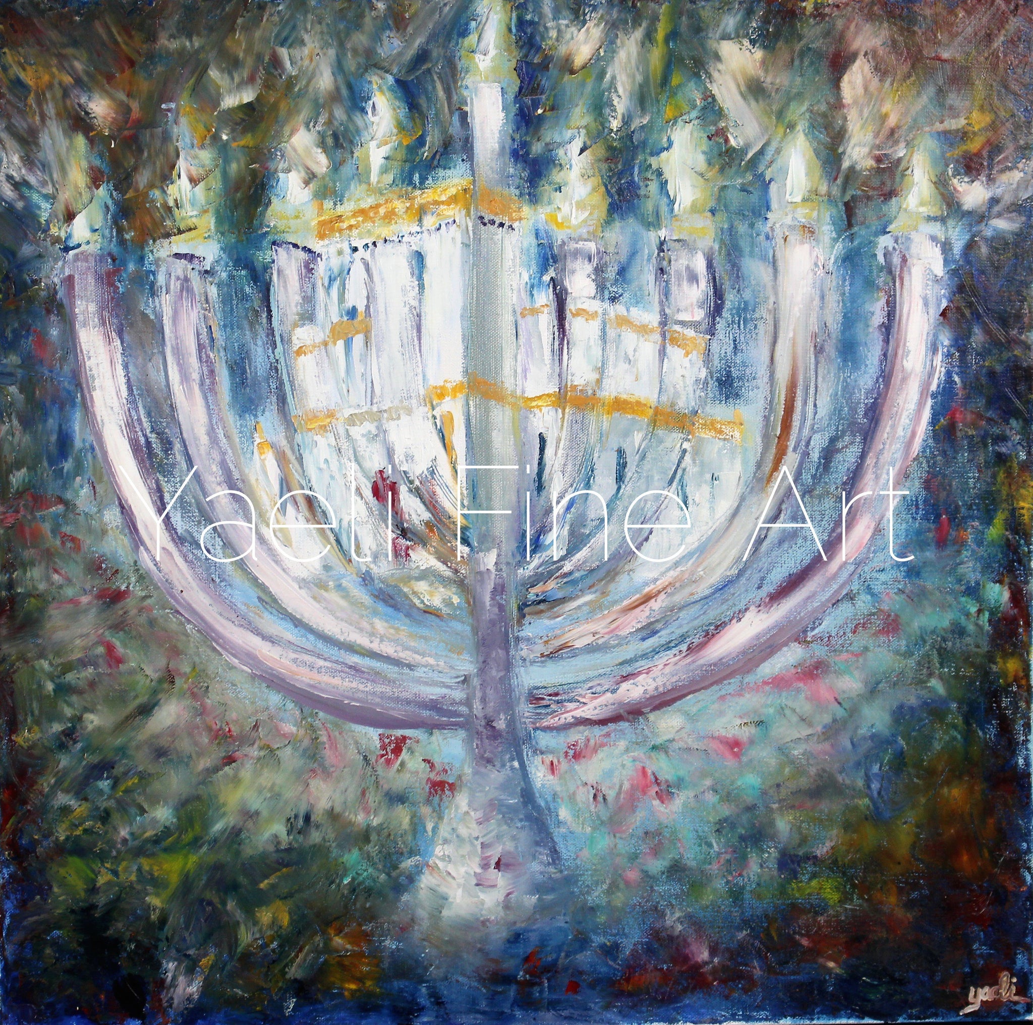 The Menorah (SOLD) - Judaic Art